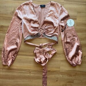 Silky long sleeve top